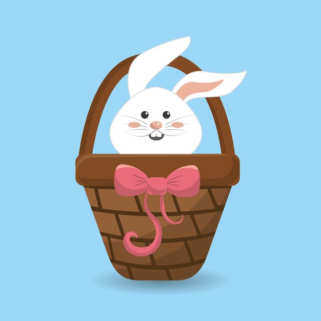 Feliz día de Pascua conejo icono