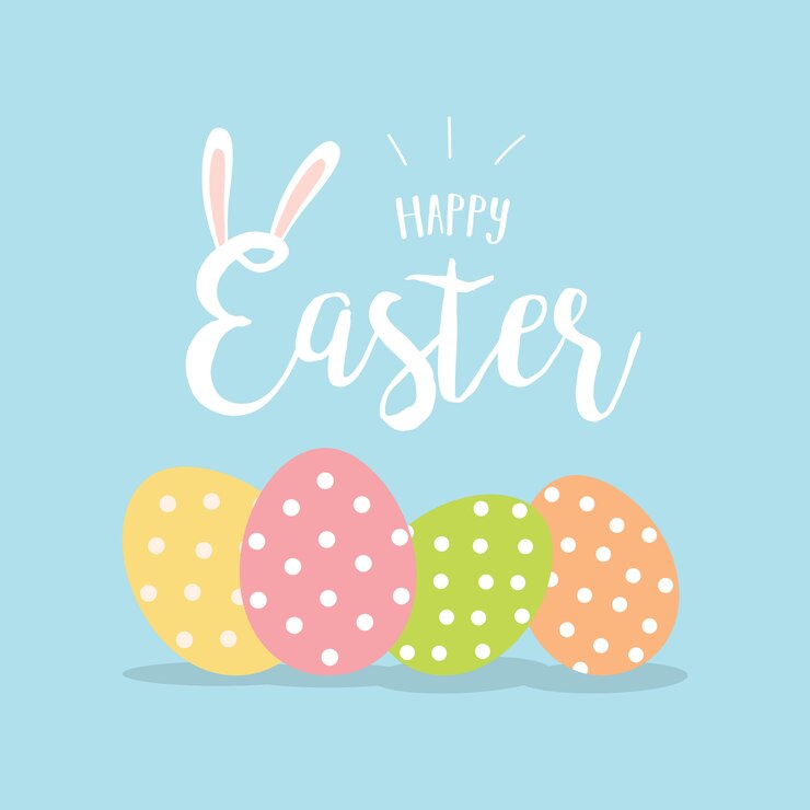 Feliz día de Pascua ilustración vectorial.