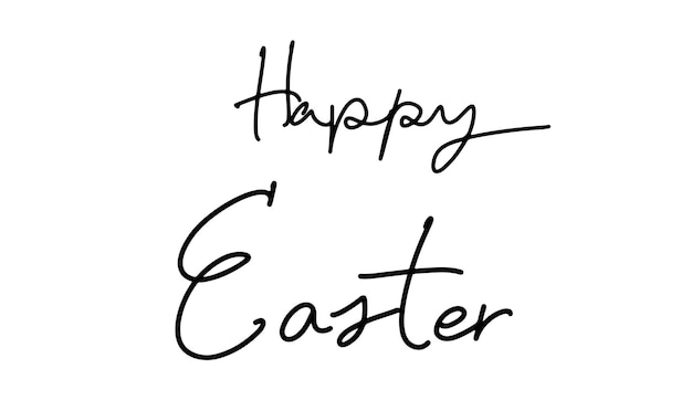 Feliz día de Pascua texto fuente escritura caligrafía color negro oreja conejo mes de abril de 2025 2026 sí