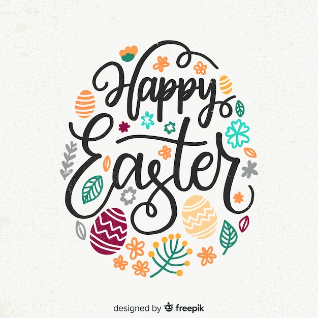 Vector feliz día de pascua