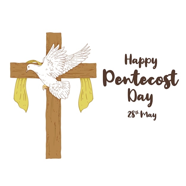 Feliz día de Pentecostés Vector