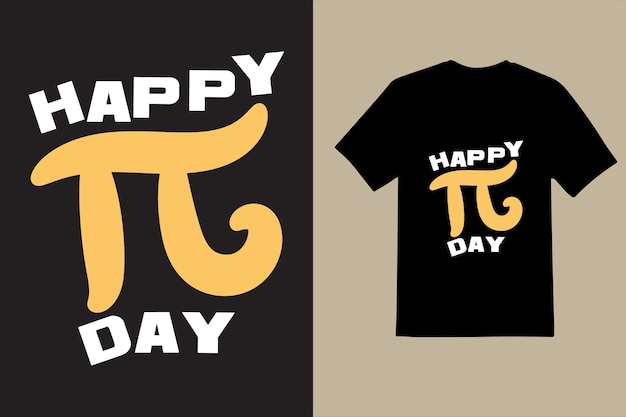 Vector feliz día pi diseño de camiseta