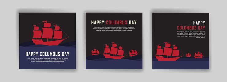 Vector feliz día de la raza. plantilla de publicación en redes sociales para el día de la raza