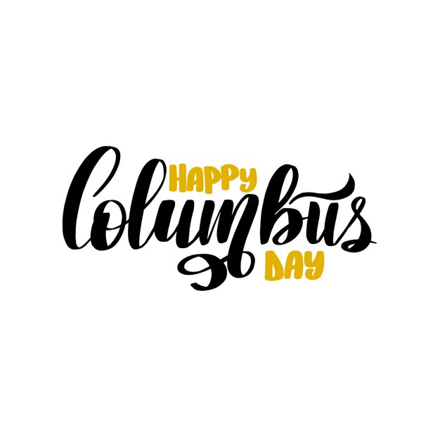 Feliz Día de la Raza La tendencia caligrafía Vector stock