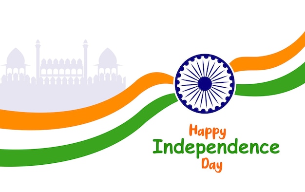 Feliz Día de la República de la India diseño de bandera Ilustración tricolor para el Día de la Independencia de la India