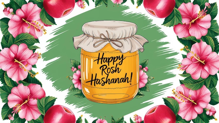 Vector feliz día de rosh hashanah