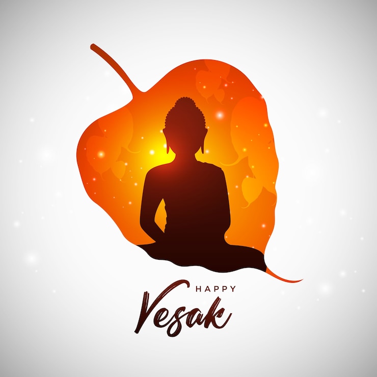 Vector feliz día del saludo de vesak