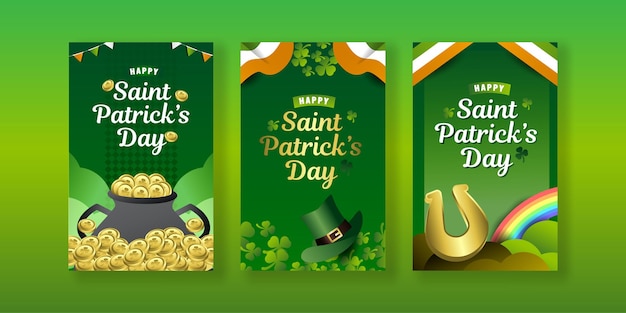 Feliz día de san patricio banner collectoin