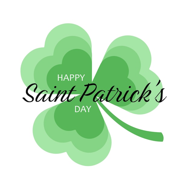 Feliz día de San Patricio tarjeta de felicitación de trébol