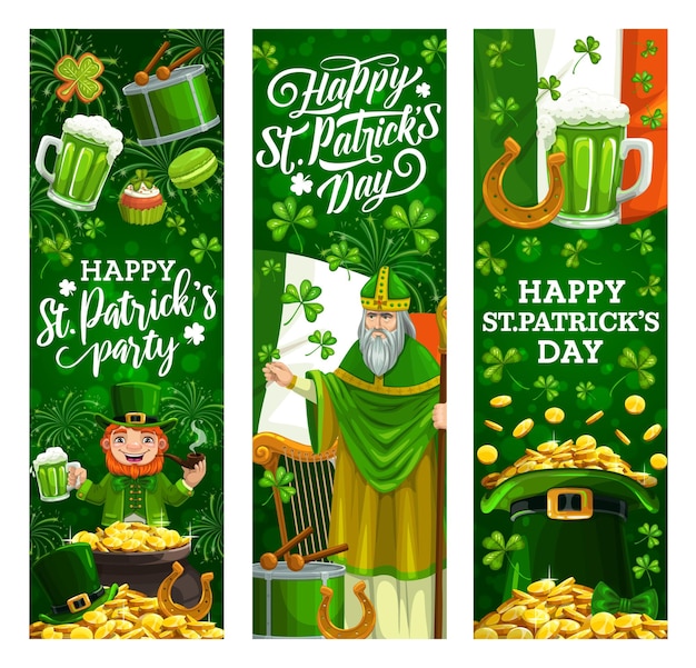 Feliz día de San Patricio trébol celta irlandés