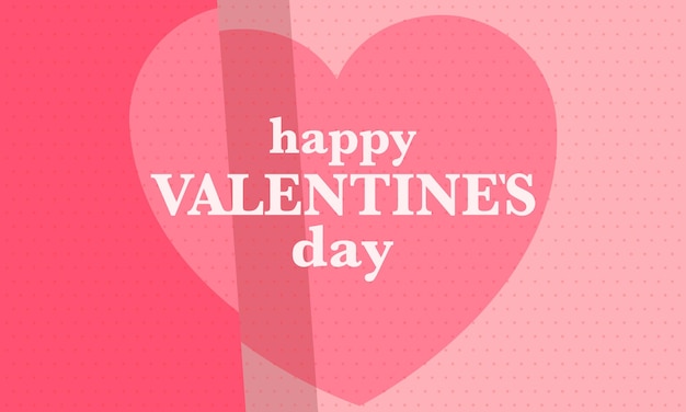 Feliz día de San Valentín 14 de febrero Fiesta romántica para parejas de amantes Forma del corazón Rojo y rosa