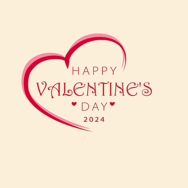 Feliz día de san valentín de 2024 Vector Premium