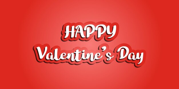 Feliz día de San Valentín banner diseño