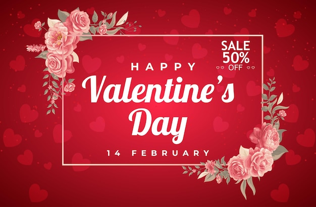 Feliz día de San Valentín Banner PRO