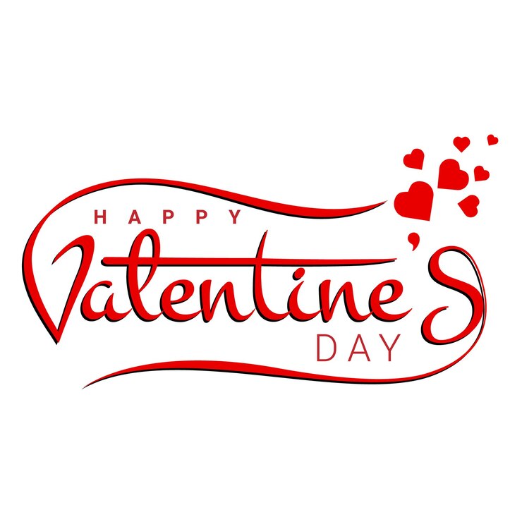 Feliz día de San Valentín Caligrafía Arte de las letras