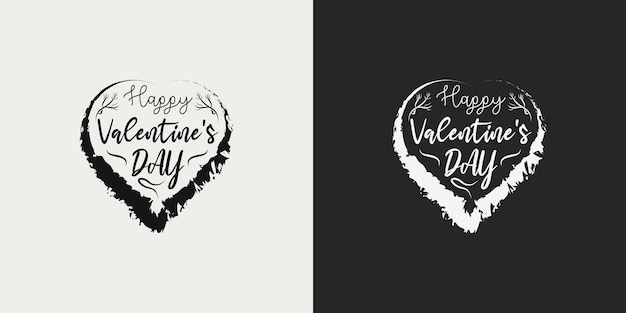 Vector feliz día de san valentín camiseta tipografía letras diseño de letras románticas