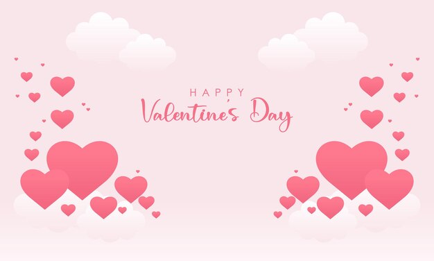 Feliz día de San Valentín Celebrar un día lleno de amor el 14 de febrero Ilustración conceptual