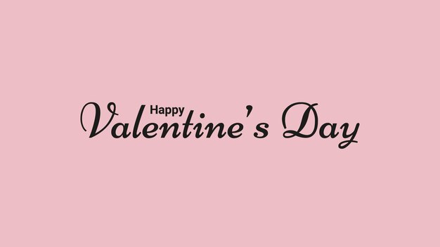 Feliz día de San Valentín con corazón y texto.