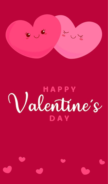 Feliz día de San Valentín corazones