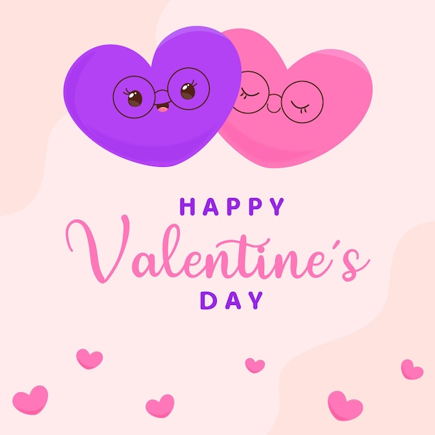 Feliz día de San Valentín corazones