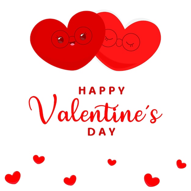 Feliz día de San Valentín corazones