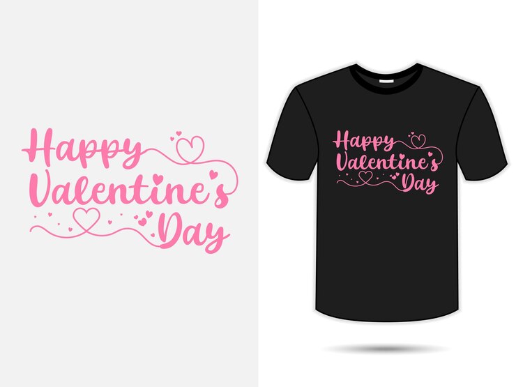 Feliz día de San Valentín diseño de camiseta