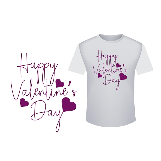 Feliz día de San Valentín para el diseño de camisetas de San Valentín