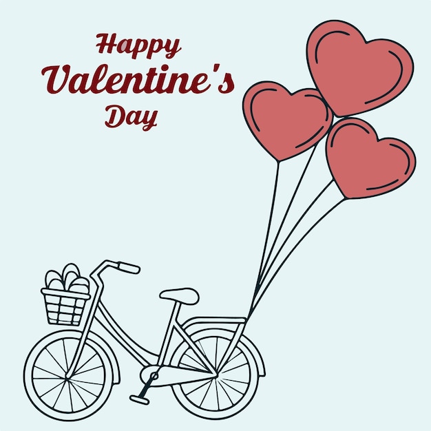 Feliz día de San Valentín diseño gráfico ilustración vectorial