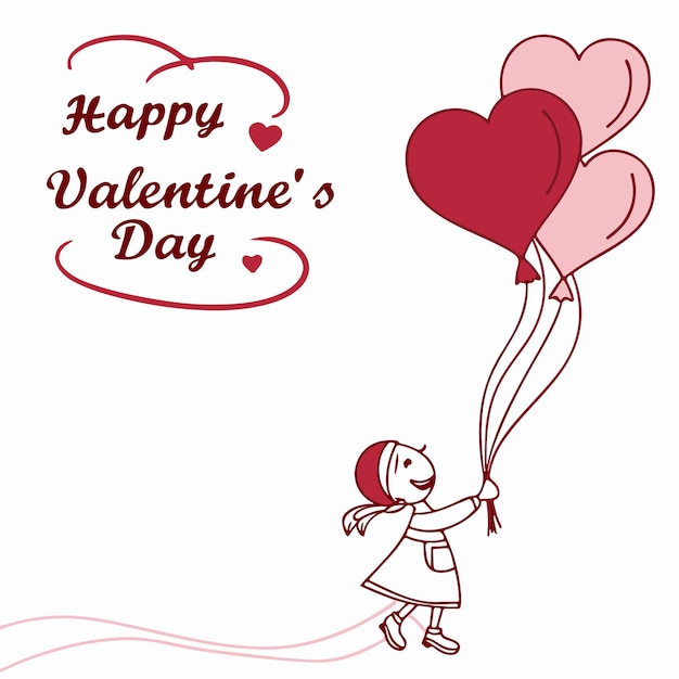 Feliz día de San Valentín diseño gráfico ilustración vectorial