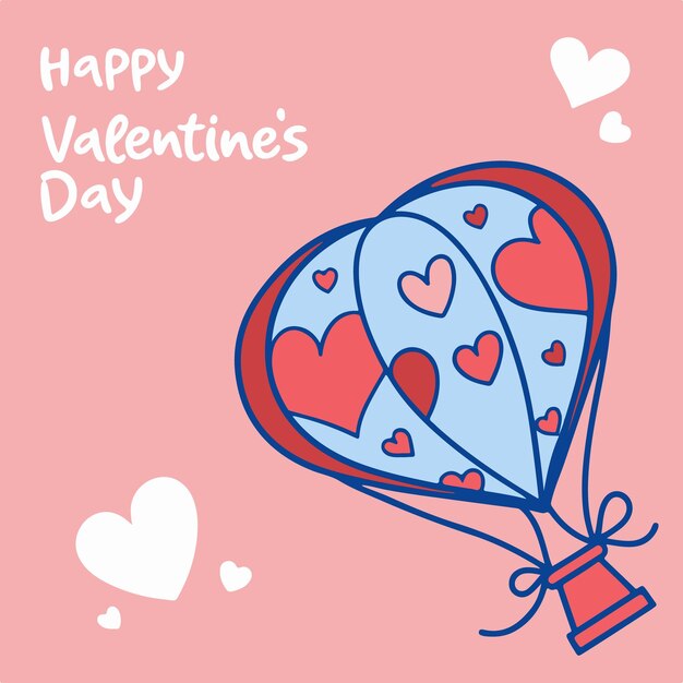 Feliz día de San Valentín diseño gráfico ilustración vectorial