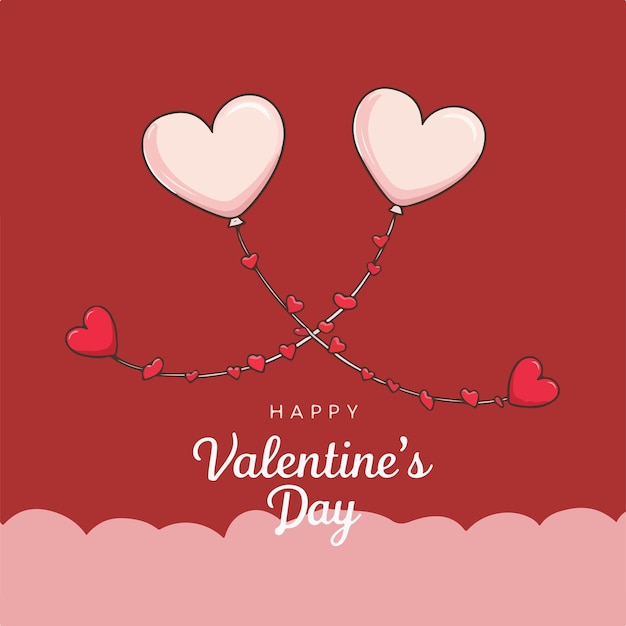 Feliz día de San Valentín diseño gráfico ilustración vectorial