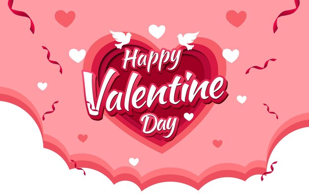 feliz día de san valentín diseño de papel tapiz
