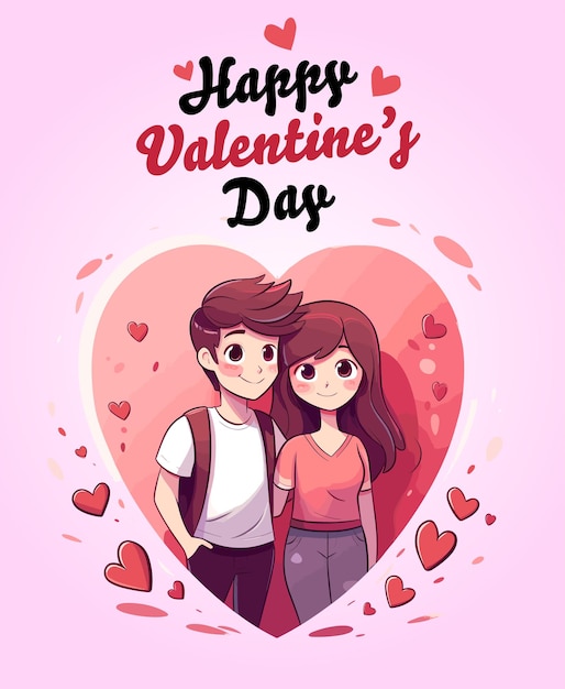 Feliz día de San Valentín diseño vectorial