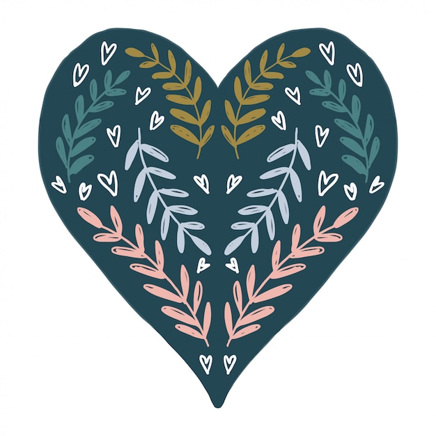 Feliz día de San Valentín con forma de corazón diseño vectorial