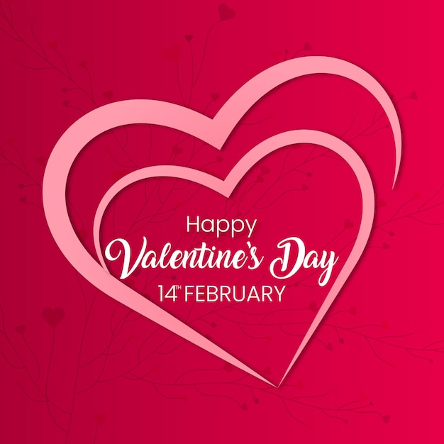 feliz día de san valentín ilustración post diseño