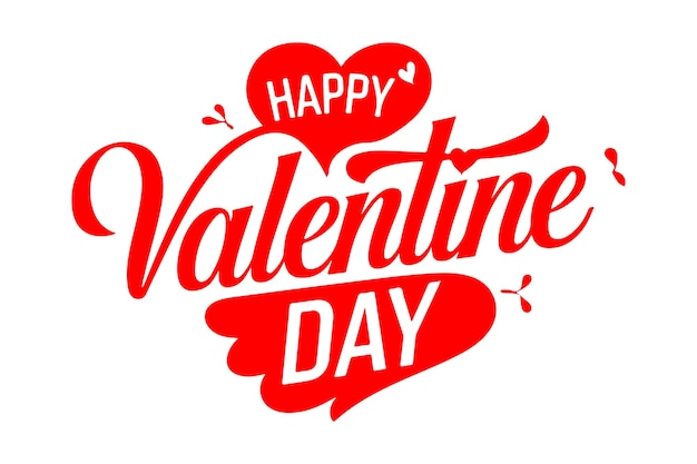 Feliz día de San Valentín Ilustración vectorial de tipografía creativa