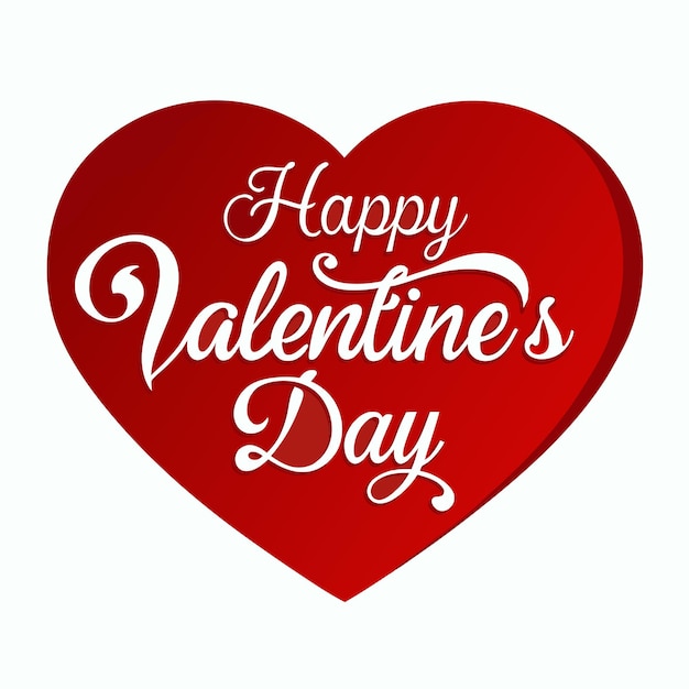 Feliz día de San Valentín Ilustración vectorial de tipografía