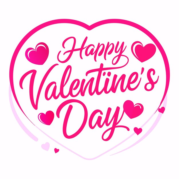 Feliz día de San Valentín Ilustración vectorial de tipografía