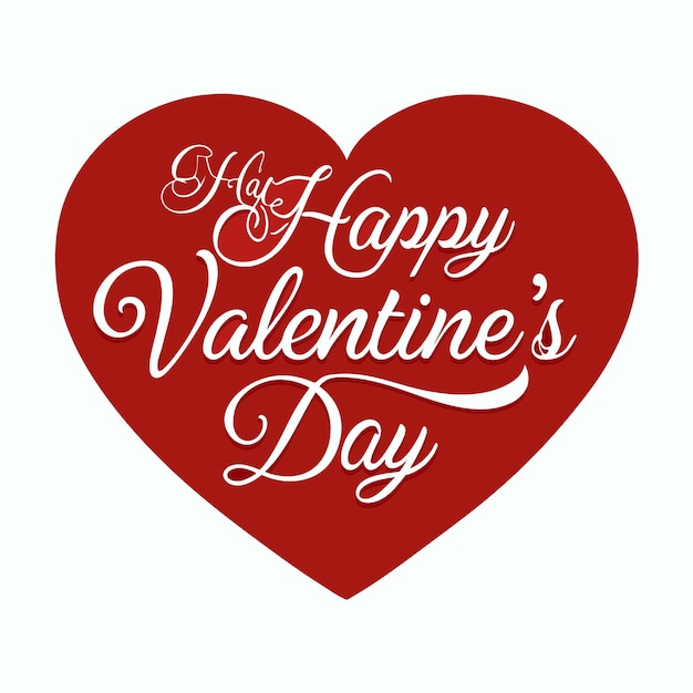 Feliz día de San Valentín Ilustración vectorial de tipografía