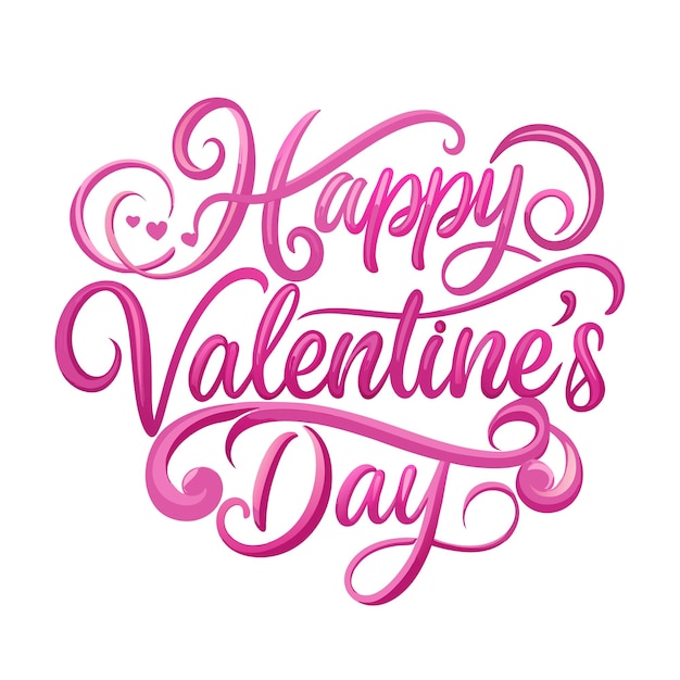 Feliz día de San Valentín Ilustración vectorial de tipografía