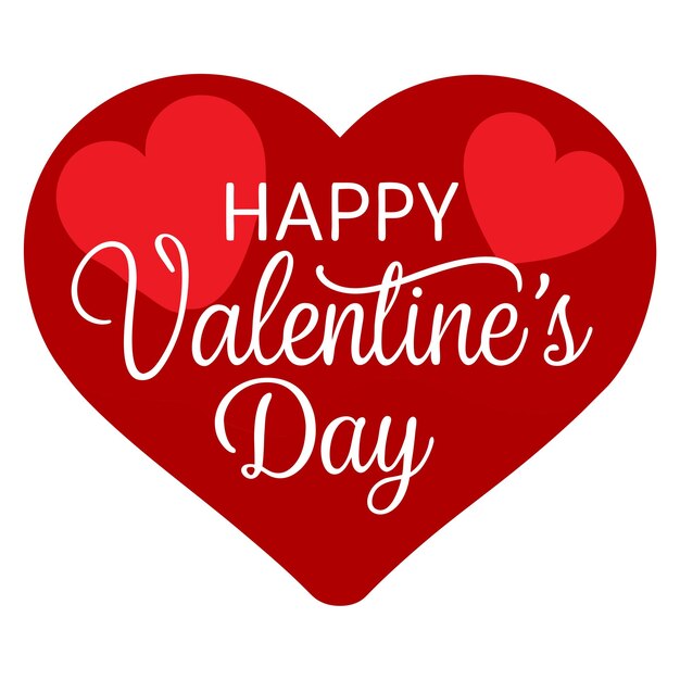 Feliz día de San Valentín Ilustración vectorial de tipografía