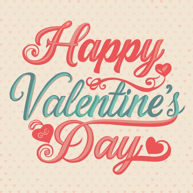 Feliz día de San Valentín Ilustración vectorial de tipografía