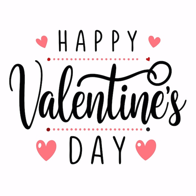 Feliz día de San Valentín Ilustración vectorial de tipografía