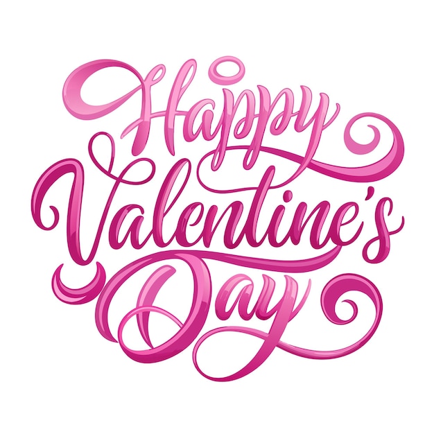 Feliz día de San Valentín Ilustración vectorial de tipografía