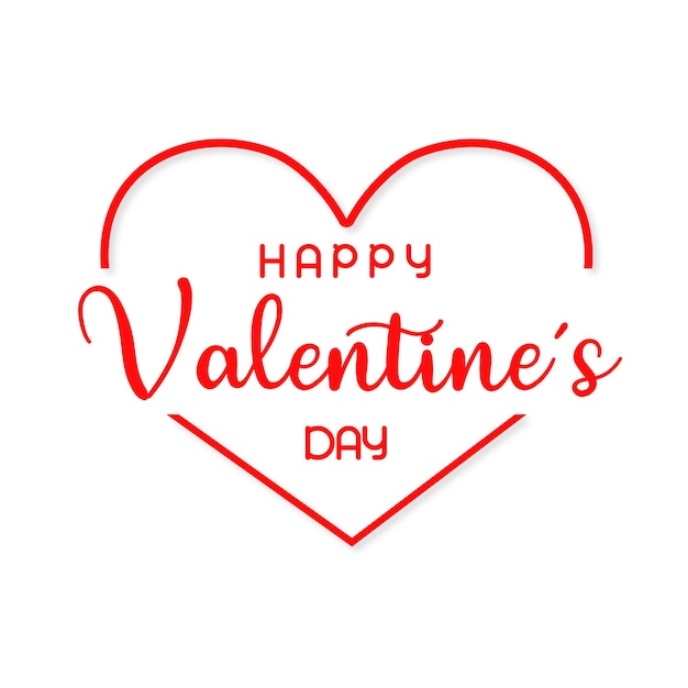 Feliz día de San Valentín con letras con corazones