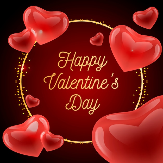 Feliz día de San Valentín marco