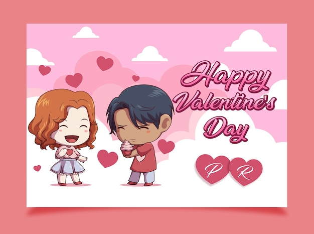 Feliz dia de san valentin pareja amor