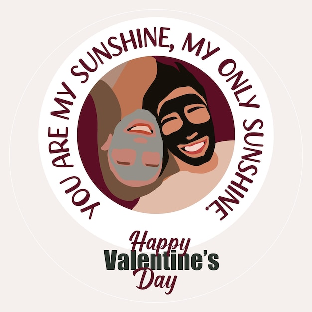 Feliz día de San Valentín para la pareja Sunshine Face en las redes sociales