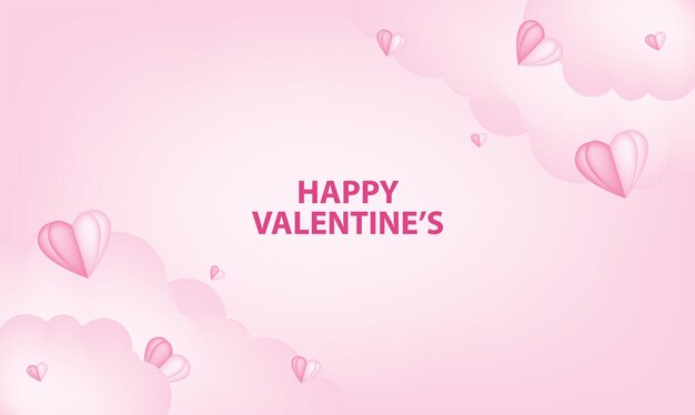 Feliz día de san valentín patrón ilustración fondo papel tapiz banner plantilla flyer cartel evento