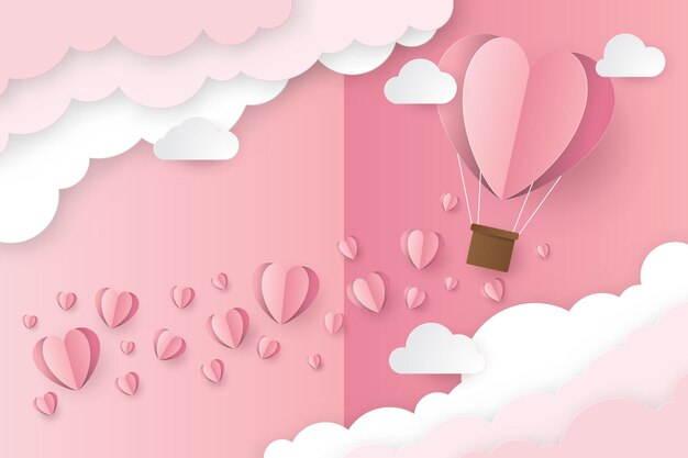 Feliz día de San Valentín plantilla de fondo